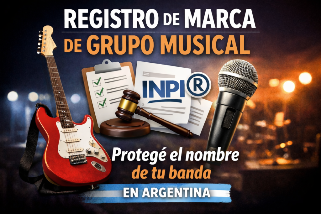 Registro de marca de grupo musical y bandas en Argentina